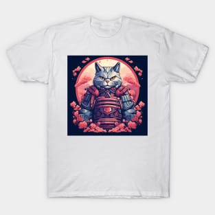 Cool Samurai Cat T-Shirt